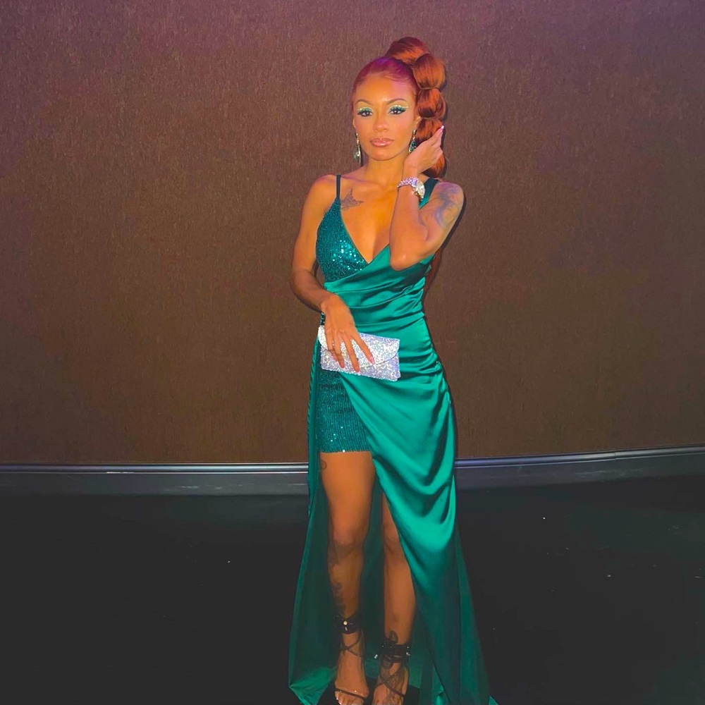 Fashion Nova Emerald Green Gown